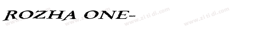 ROZHA ONE字体转换